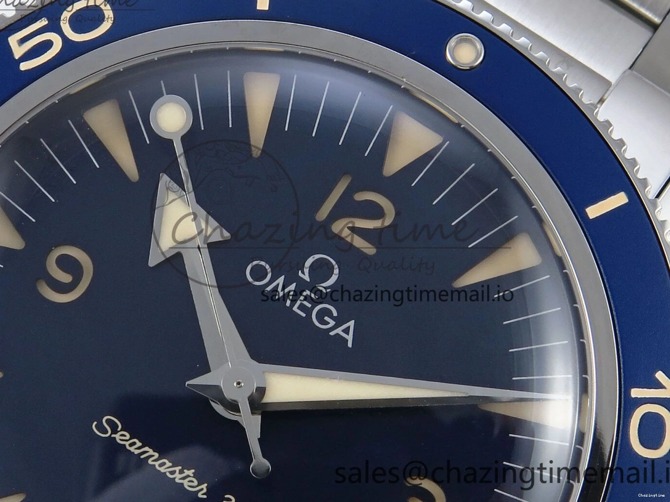 0523 Elegant Seamaster 300 Heritage SS VSF 1:1 Best Edition Blue Dial on SS Bracelet A 7701